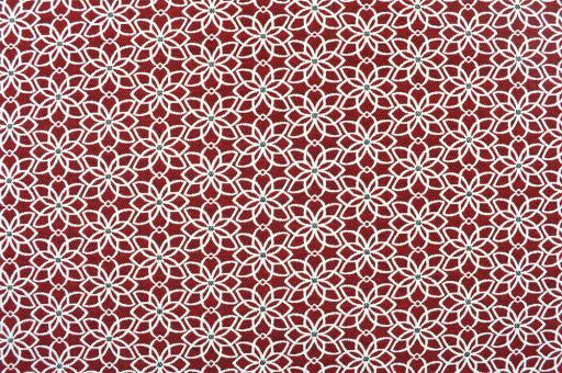 Dekostoff Jacquard - Flor de Alicante - Rot 