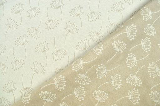 Pusteblumen-Schirmchen - Deskostoff Jacquard - Beige/Creme 