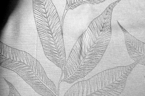 Jacquard-Dekostoff - zweiseitig - Monochrome Blätter 