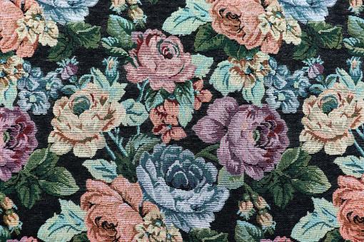 Gobelin Essential - Fleur - Schwarz 