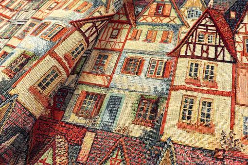 Dekostoff Gobelin - Altstadt Zauber 
