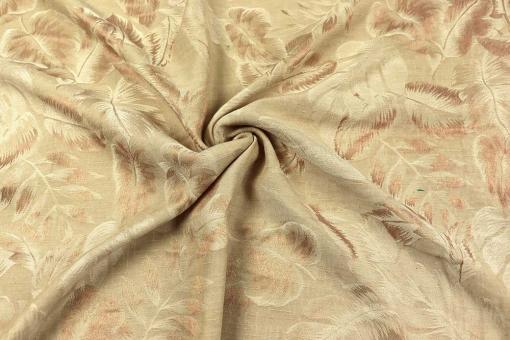 Luftiger Viskose-Jacquard mit Blättern 