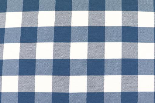 Jacquard-Dekostoff - Kariert - Blau 