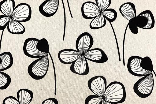 Dekostoff deluxe - Line Art Flowers 