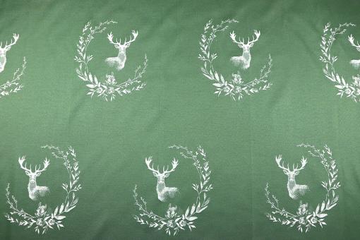 Jacquard-Dekostoff beidseitig - Hirsch-Nostalgie 