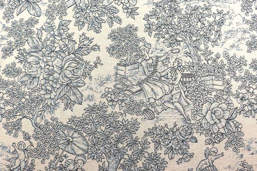 Gobelin-Stoff mit Toile de Jouy 