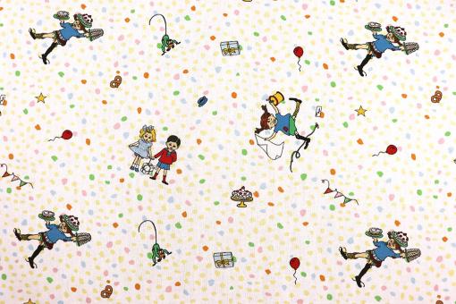 Dekostoff mit witziger Pippi Langstrumpf 