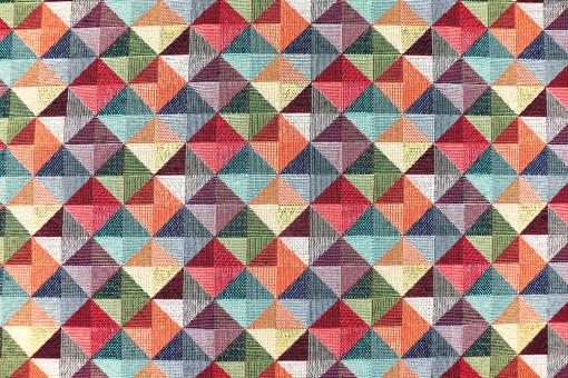 Gobelin-Stoff mit bunten Rauten 