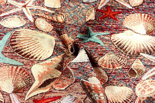 Gobelin-Stoff mit maritimem Design 