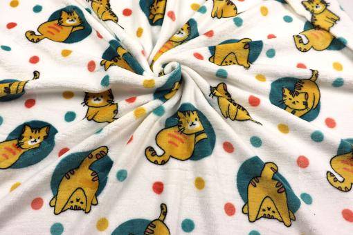 Kuscheliger Fleece mit süßen Katzen 