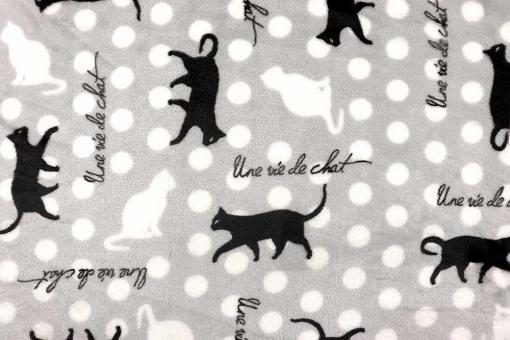Weicher Fleece mit Katzen 