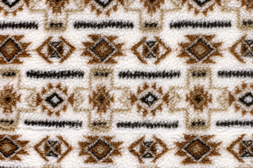 Fleece Sherpa mit geometrischen Muster 