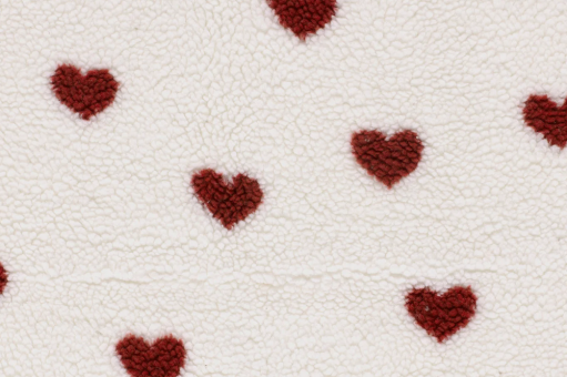 Fleece Sherpa mit süßen Herzen 