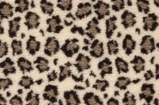 Fleece Sherpa mit kleinem Leo Muster 