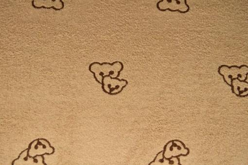 Bestickter Teddy-Stoff mit Bären 