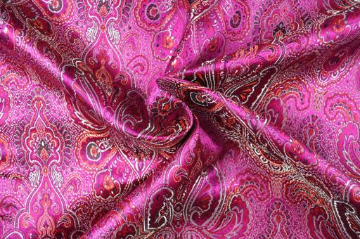 Brokatstoff Paisley - Pink 