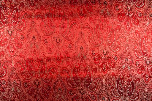 China Kunstseide Ornamente - Rot 