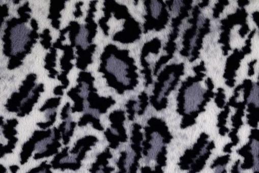 Plüsch-Fleece - Phantasie-Leopard - Grau 