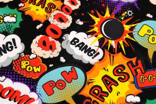 Universalstoff mit Comic Motiv 