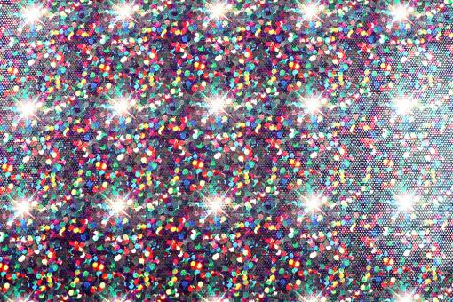 Hologramm-Stretch - Buntes Konfetti 