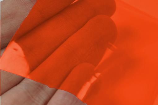 Folienstoff transparent - 10-m-Rolle Orange