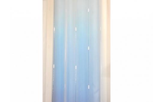 Voile Malmo - 300 cm - Bleiband - Weiß transparent - 2,0 Meter 