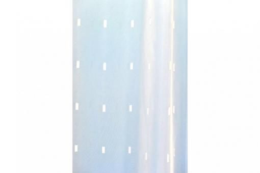 Gardine Oxford - Weiß transparent - 300 cm hoch - Bleiband - 1,0 Meter 