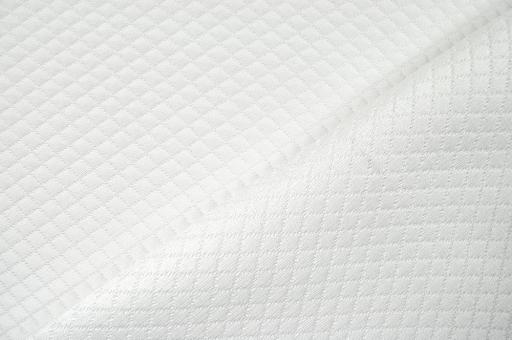 Wärmevorhangstoff Rauten-Steppung - 150 cm - Weiß 