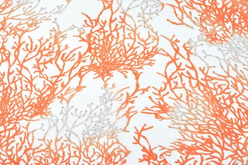 Gardinenstoff transparent - Korallenriff - Orange 