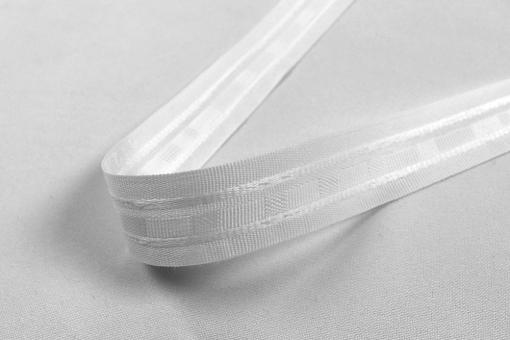 Gardinenband 3er-Falte, 2,5-fach Stoffzuschlag - 26 mm - Weiß 