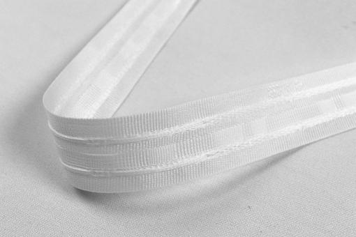 Gardinenband 4er-Falte, 3-fach Stoffzuschlag - 26 mm - Weiß 