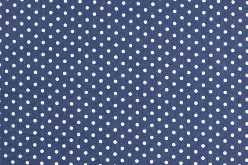 Jeansstoff - Tupfen - Blau 