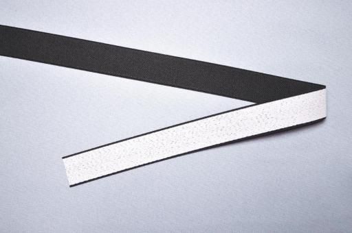 Elastik-Band 25 mm - Schwarz/Grau 