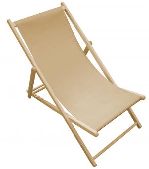 Liegestuhl-Stoff - gesäumt - 45 cm breit - Uni Beige