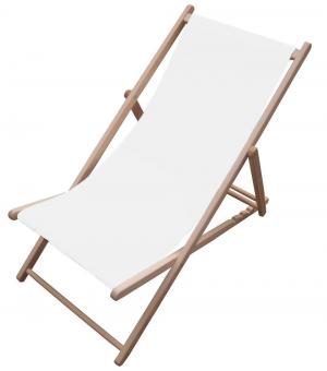 Liegestuhl-Stoff - gesäumt - 60 cm breit - Uni Creme