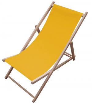 Liegestuhl-Stoff - gesäumt - 45 cm breit - Uni Gelb