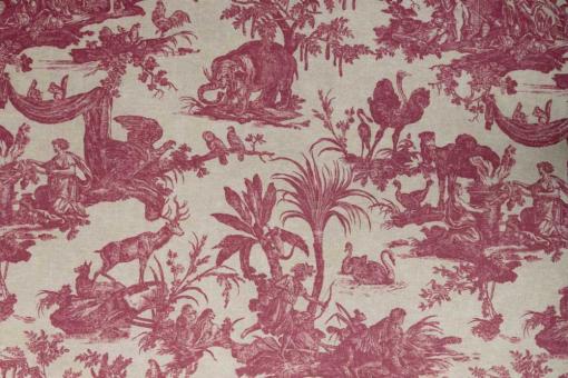 Möbelstoff Toile Premium - Naxos - Rot - 280 cm 