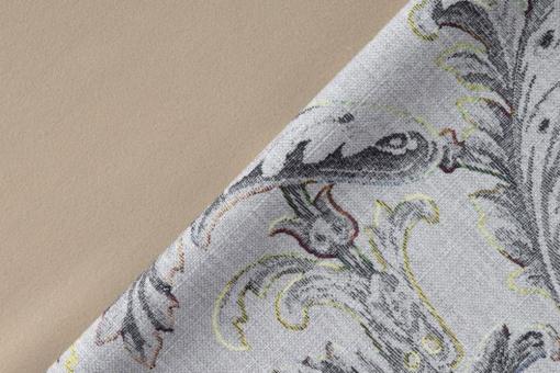 Möbelstoff Gobelin-Optik - Ornament Grau 