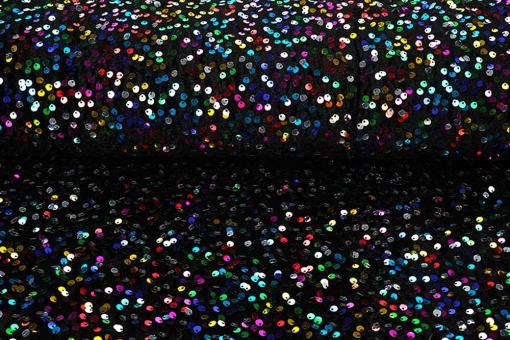 Samt-Stoff deluxe - Bunte Pailletten 