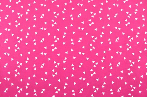 Patchwork-Stoff Classic - Dreiecke - Pink/Weiß 