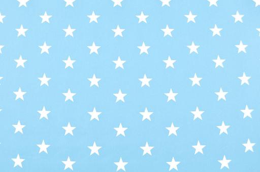 Patchwork-Stoff Classic - Sterne - Hellblau/Weiß 