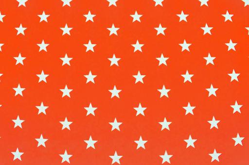 Patchwork-Stoff Classic - Sterne - Orange/Weiß 