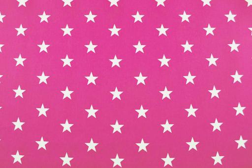 Patchwork-Stoff Classic - Sterne - Pink/Weiß 