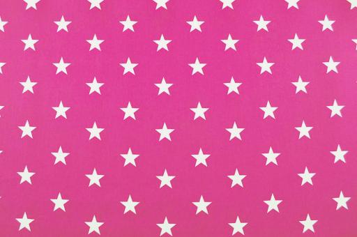 Patchwork-Stoff Classic - Sterne - Pink/Weiß 