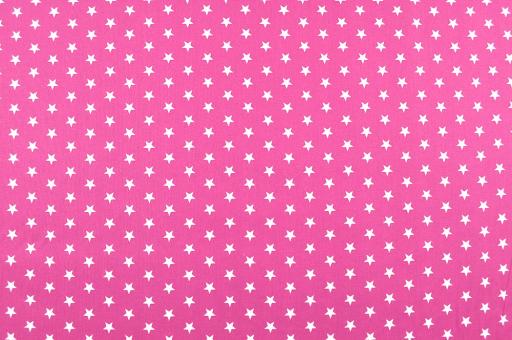 Patchwork-Stoff Classic - Kleine Sterne - Pink/Weiß 
