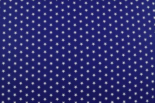 Patchwork-Stoff Classic - Kleine Sterne - Royal/Weiß 