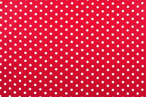 Patchwork-Stoff Classic - Punkte - Rot/Weiß 