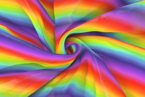 Rainbow Colors - Pannesamt-Stoff 