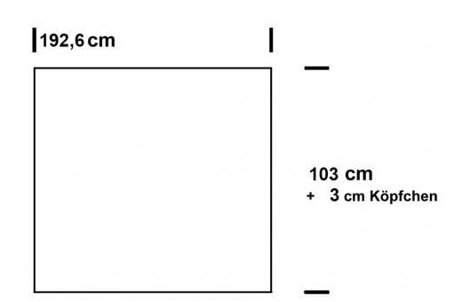 Fertig-Scheibengardine - Voile Trevira CS - permanent schwer entflammbar - a: 192,6 x b: 103 cm - Weiß 