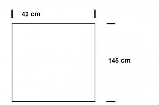 Fertig-Scheibengardine - Allround-Stoff light - a: 42 x b: 145 cm - Weiß 